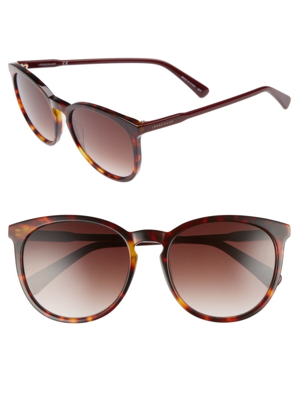 Longchamp Women’s Tortoiseshell Sunglasses - Brown Gradient Lenses